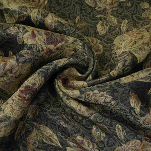 Black floral Jacquard Tissue Fabric MTF-31795 - TradeUNO