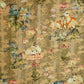Olive Green Pichwai Jacquard stripes Raw Mango Silk Fabric CW-31582