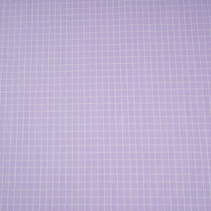 Lavender & White Check Print Poplin Fabric MFM-30122 - TradeUNO