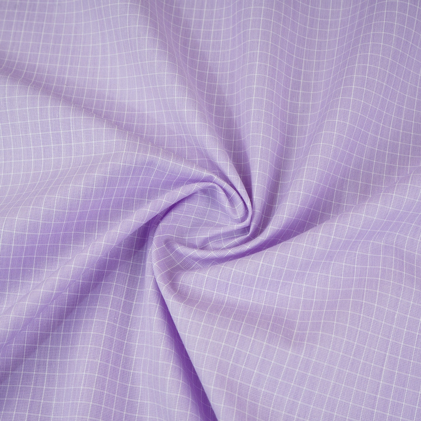 Lavender & White Check Print Poplin Fabric MFM-30122