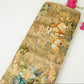 Olive Green Pichwai Jacquard stripes Raw Mango Silk Fabric CW-31582