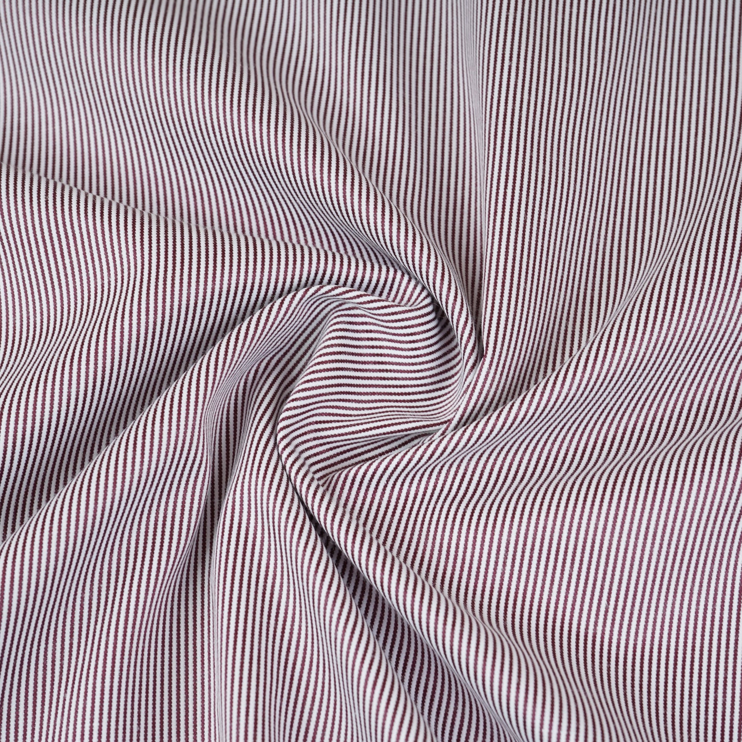 Wine & White Stripes Print Poplin Fabric MFM-30114