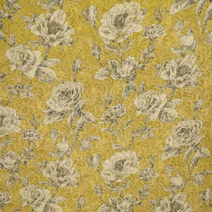 Mustard Yellow floral Jacquard Tissue Fabric MTF-31794 - TradeUNO