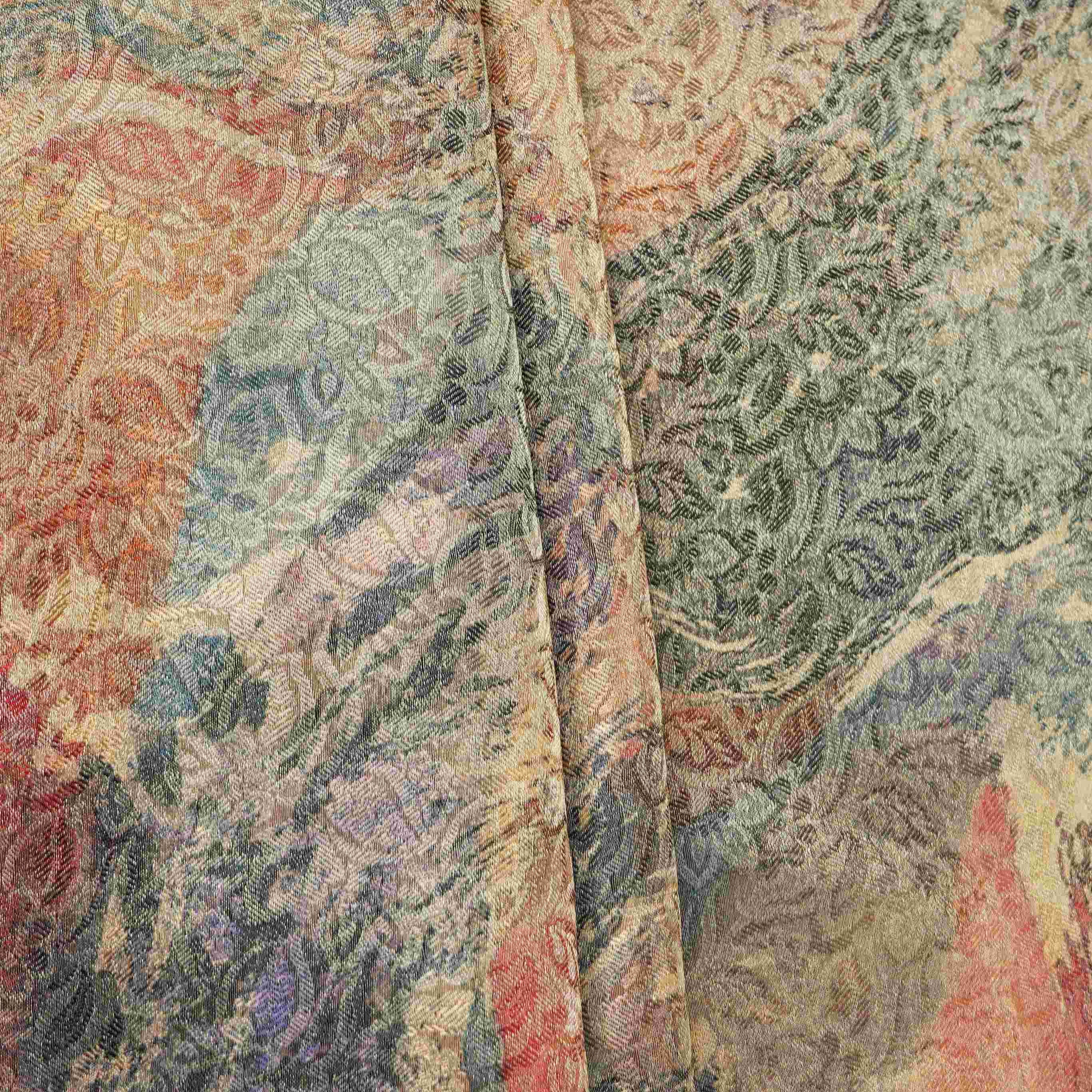 Multicolor Abstract Jacquard Tissue Fabric MTF-31800 - TradeUNO