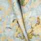 Sage Green Pichwai Jacquard print Raw Mango Silk Fabric CW-31586