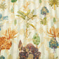 Grey floral Jacquard print Raw Mango Silk Fabric CW-31594