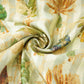 Grey floral Jacquard print Raw Mango Silk Fabric CW-31594