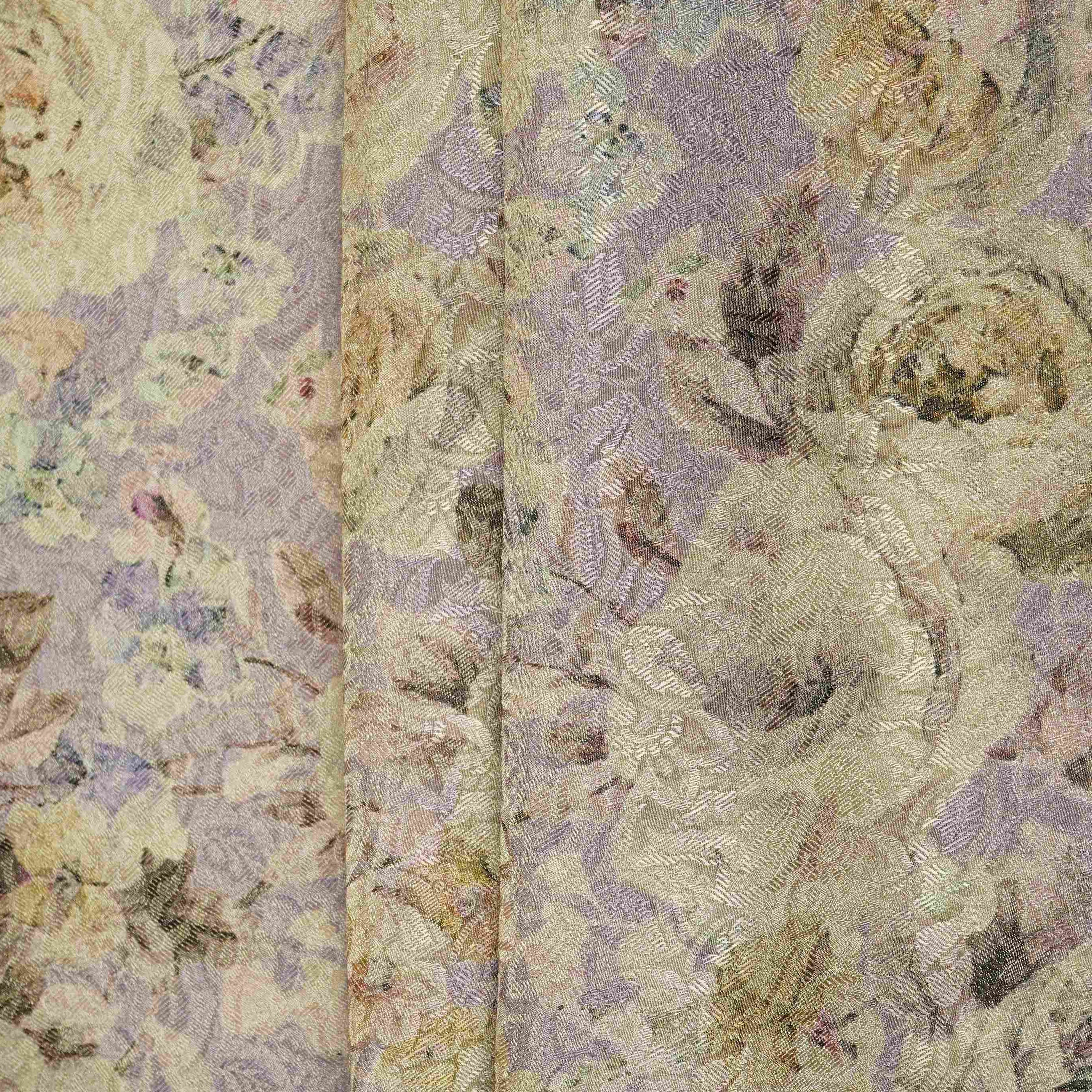 Lavender floral Jacquard Tissue Fabric MTF-31796 - TradeUNO