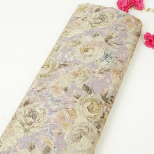 Lavender floral Jacquard Tissue Fabric MTF-31796 - TradeUNO