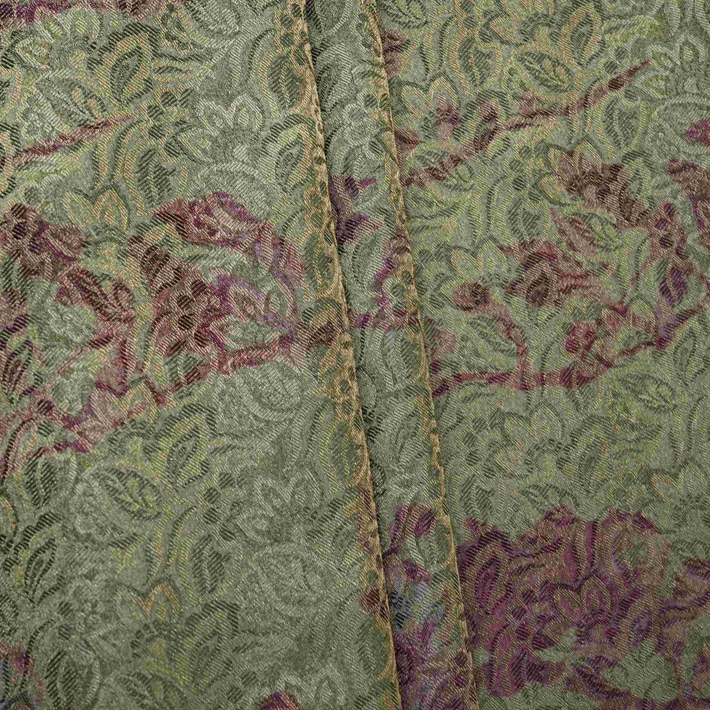 Dusty Olive Grey Abstract Jacquard Tissue Fabric MTF-31799 - TradeUNO