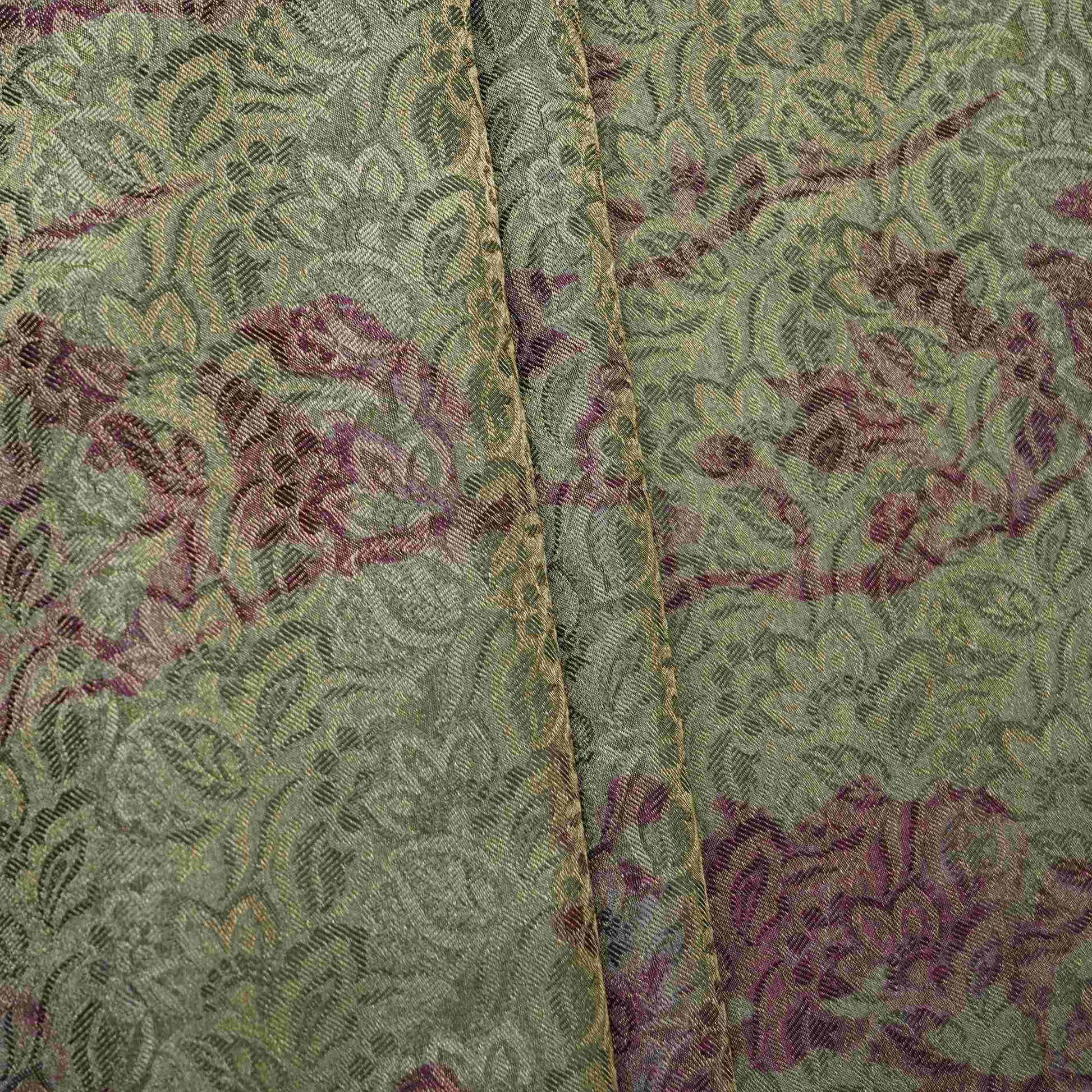 Dusty Olive Grey Abstract Jacquard Tissue Fabric MTF-31799 - TradeUNO