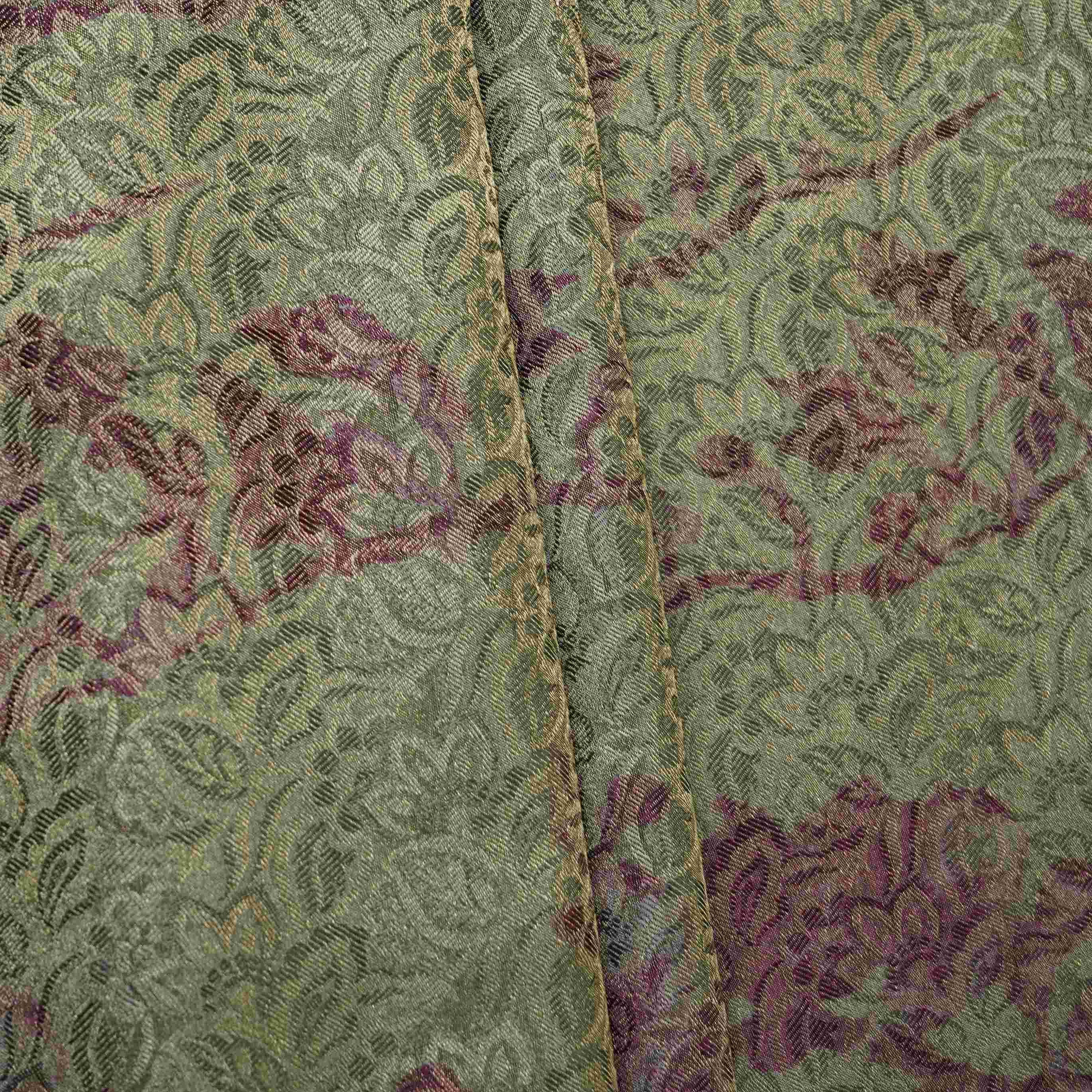 Dusty Olive Grey Abstract Jacquard Tissue Fabric MTF-31799 - TradeUNO