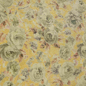 Mustard Gold floral Jacquard Tissue Fabric MTF-31797 - TradeUNO