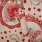 Red Floral Print Muslin Fabric MF-30183