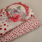 Red Floral Print Muslin Fabric MF-30183