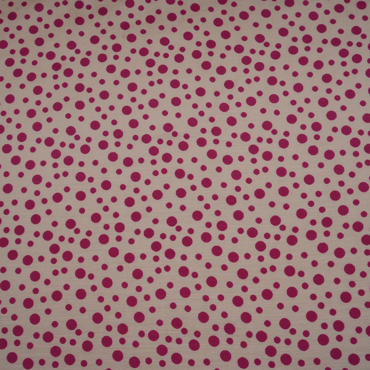 Magenta Pink Dot Print Muslin Fabric MF-30178