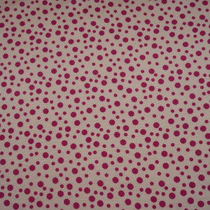 Magenta Pink Dot Print Muslin Fabric MF-30178 - TradeUNO