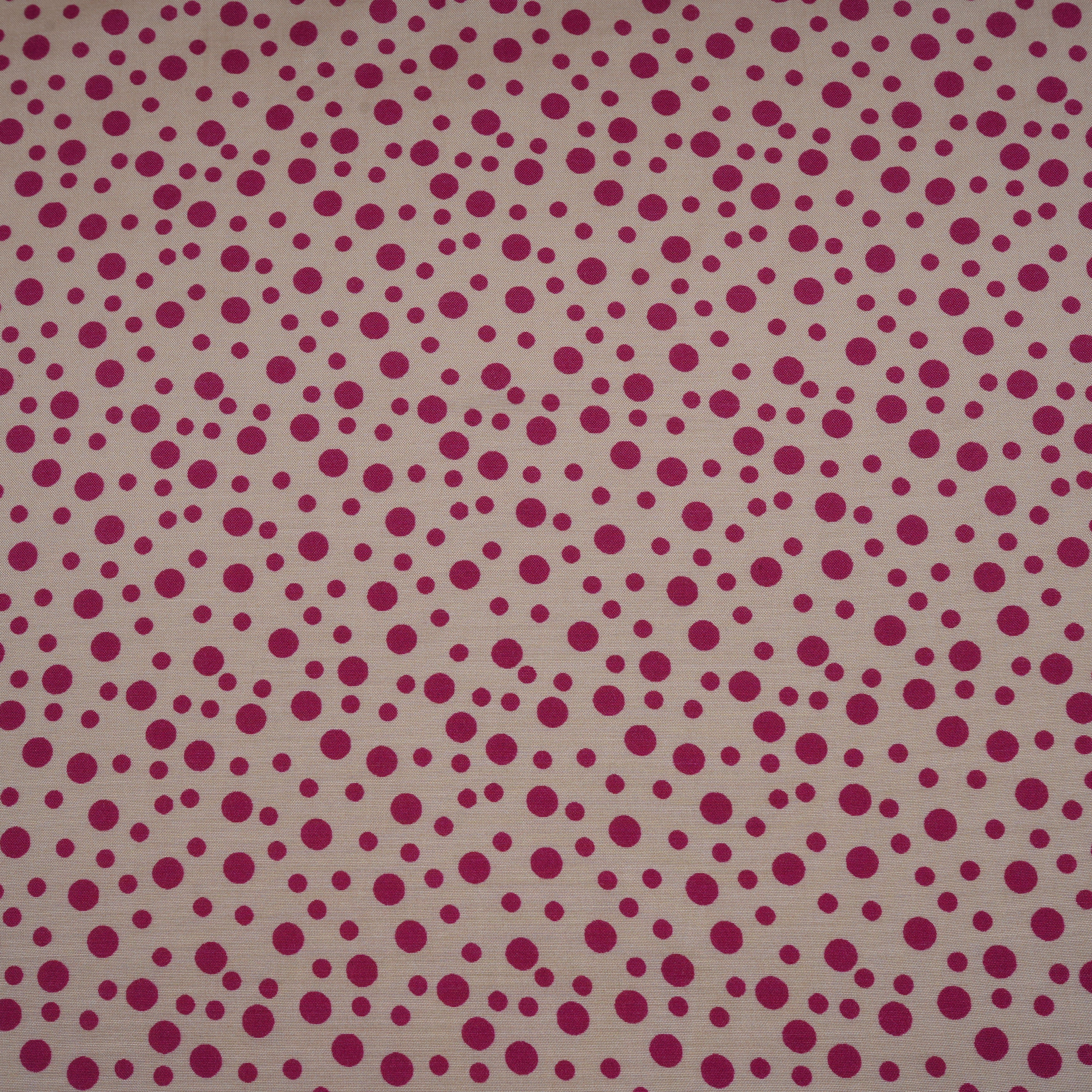 Magenta Pink Dot Print Muslin Fabric MF-30178 - TradeUNO