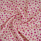 Magenta Pink Dot Print Muslin Fabric MF-30178