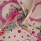 Magenta Pink Floral print Muslin Fabric MF-30177