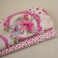 Magenta Pink Dot Print Muslin Fabric MF-30178