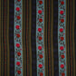 Sky Blue & Black Floral Stripes Print Muslin Fabric MF-30192 - TradeUNO