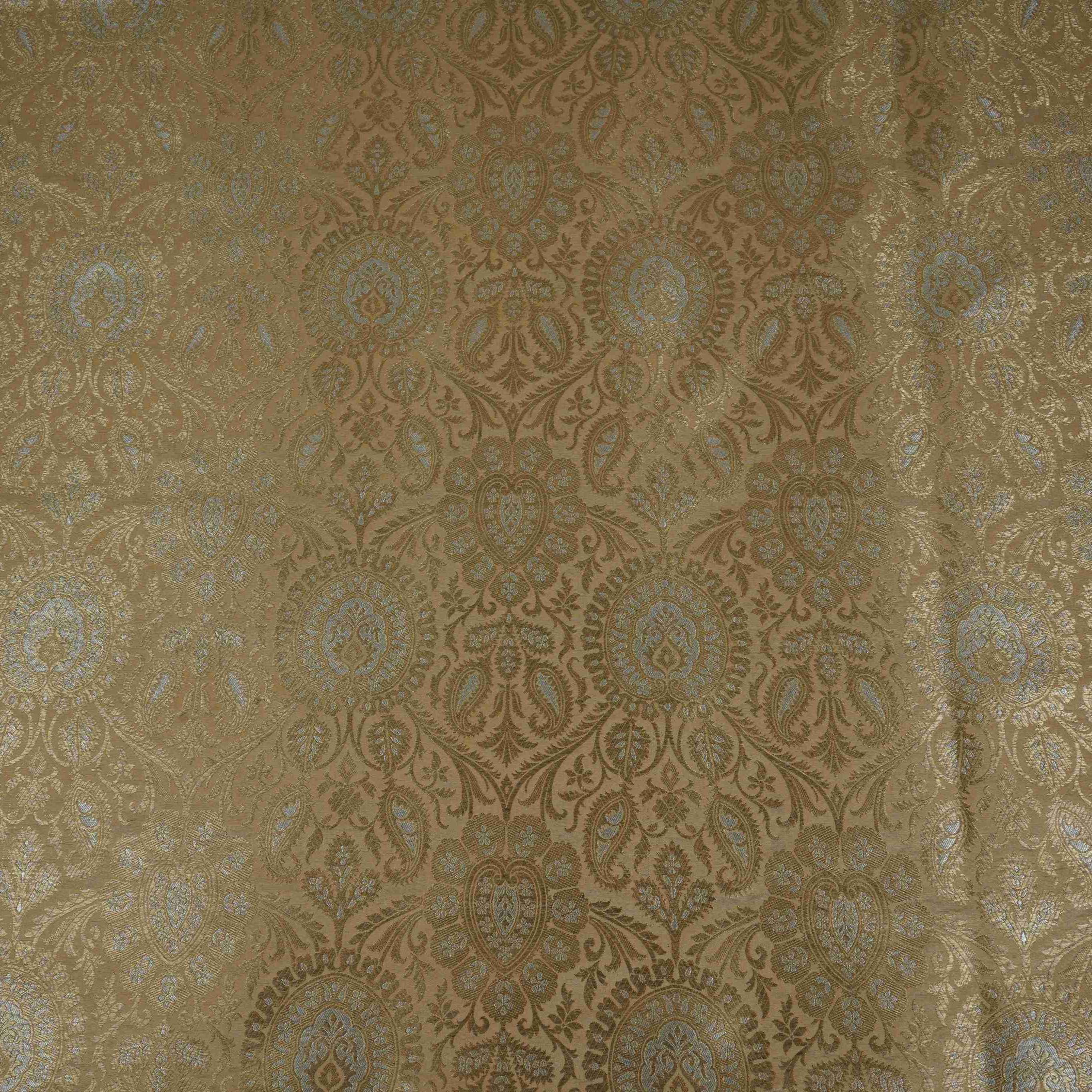 Golden floral Jaal Brocade Fabric GT-33221