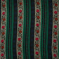 Green & Black Floral Stripes Print Muslin Fabric MF-30194 - TradeUNO