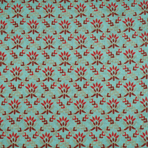 Light Grey Floral Print Muslin Fabric MF-30186 - TradeUNO