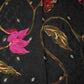 Black floral zari jacquard Pure Bemberg Crepe Fabric MTF-31810