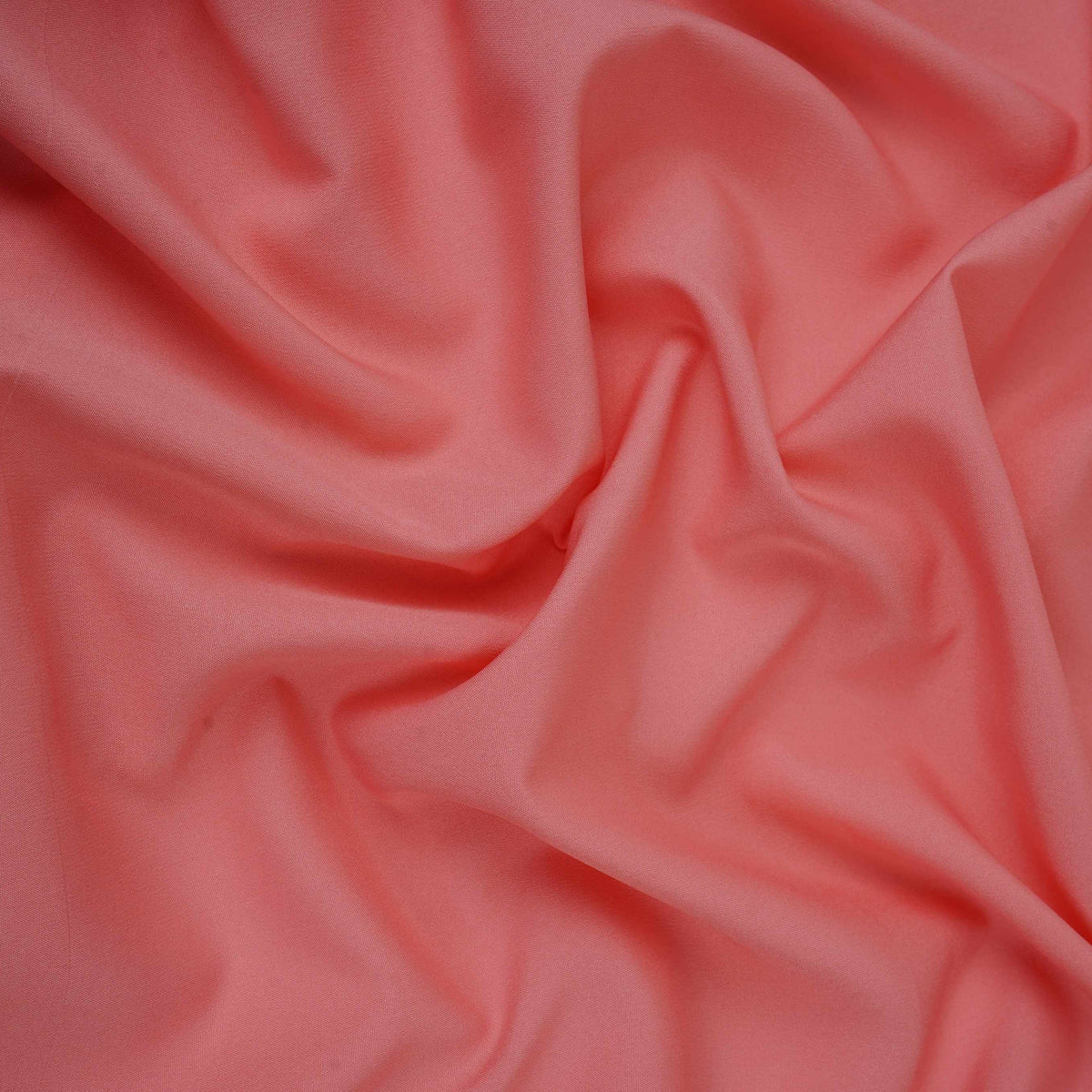 Exclusive Coral Pink Solid Malai Crepe Fabric – image 3 of 4