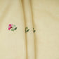 Cream Parsi Gara embroidery Raw Silk Fabric VFS-31516