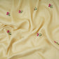 Cream Parsi Gara embroidery Raw Silk Fabric VFS-31516