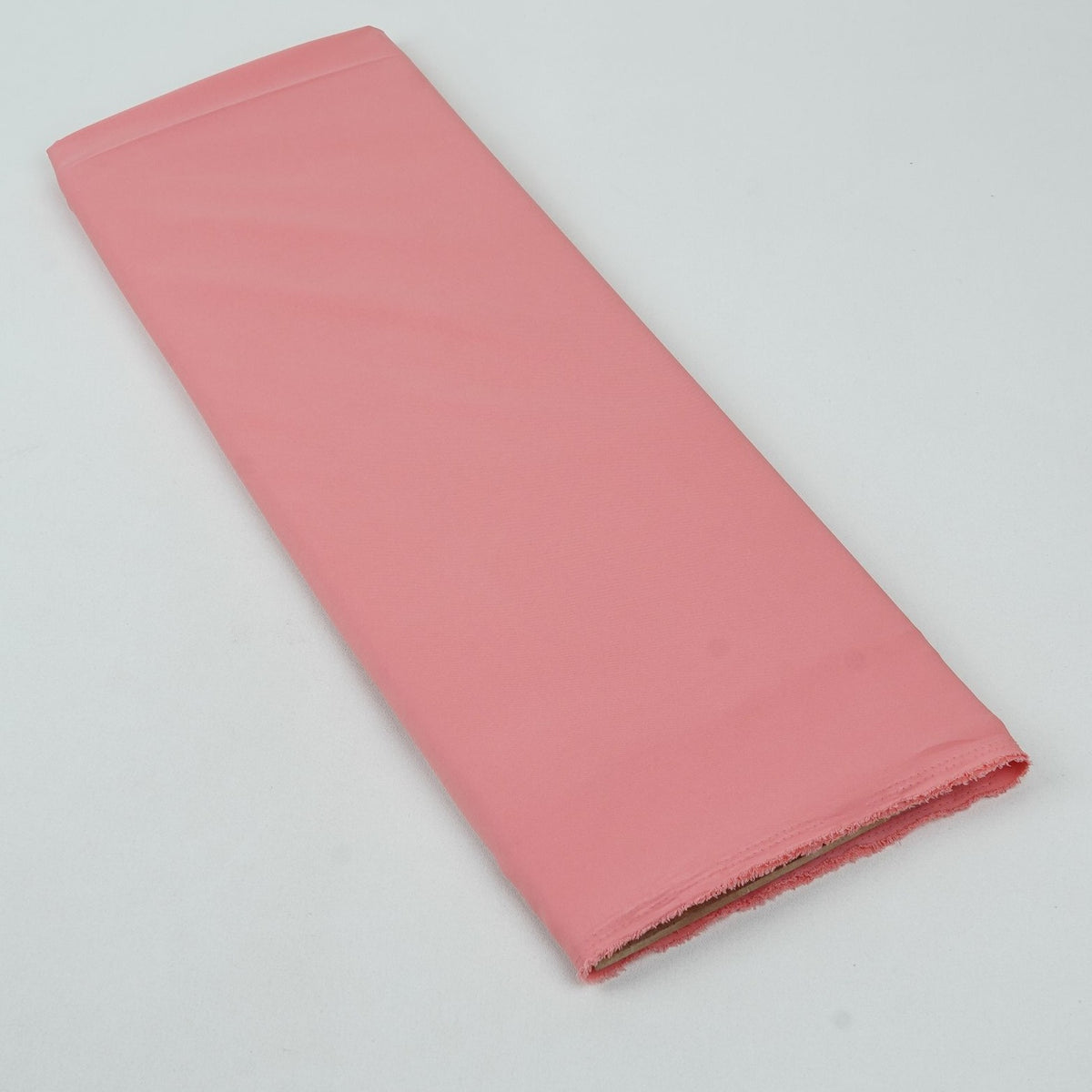 Exclusive Coral Pink Solid Malai Crepe Fabric