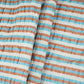 Blue with Brown Stripes Seer sucker cotton Fabric RS-30205 - TradeUNO
