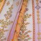Purple with Multicolor Traditional embroidery Georgette Fabric NVC-31555