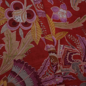 Red Floral & Tropical Print Cotton Fabric MFL-23644 – image 4 of 4
