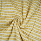 Yellow with White Stripes Seer sucker Cotton Fabric RS-30203