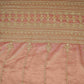 Magenta Pink Pearl Cutdana embroidery Kanjivaram Silk Fabric TFS-31788