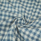 Indigo & White Check Linen Fabric RS-30241