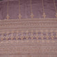 Purple Pearl Cutdana embroidery Kanjivaram Silk Fabric TFS-31787