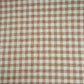 Brown & White Check Linen Fabric RS-30238