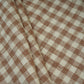Brown & White Check Linen Fabric RS-30238