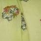 Lime Green Pichwai embroidery Organza Fabric VFS-31539