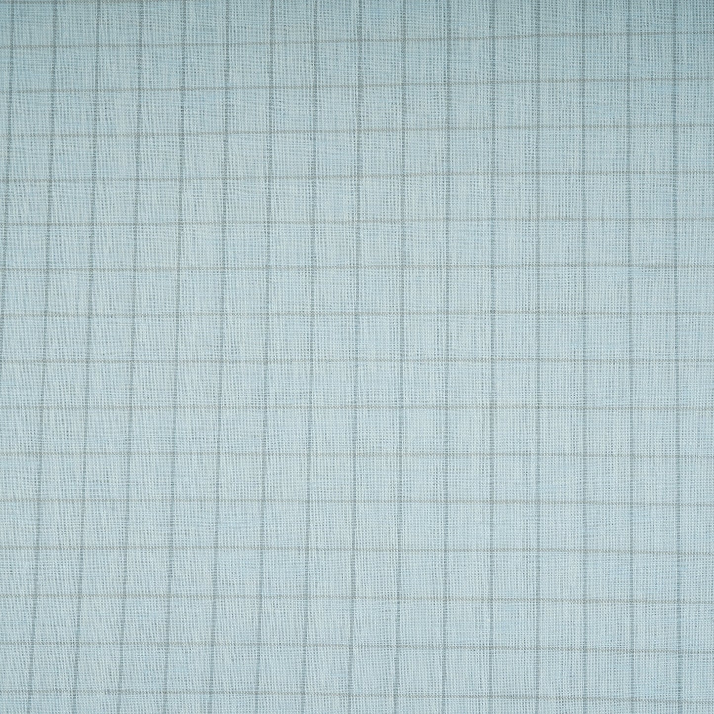 Blue Check Print Linen Fabric MFM-30129