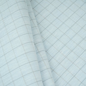 Blue Check Print Linen Fabric MFM-30129 - TradeUNO