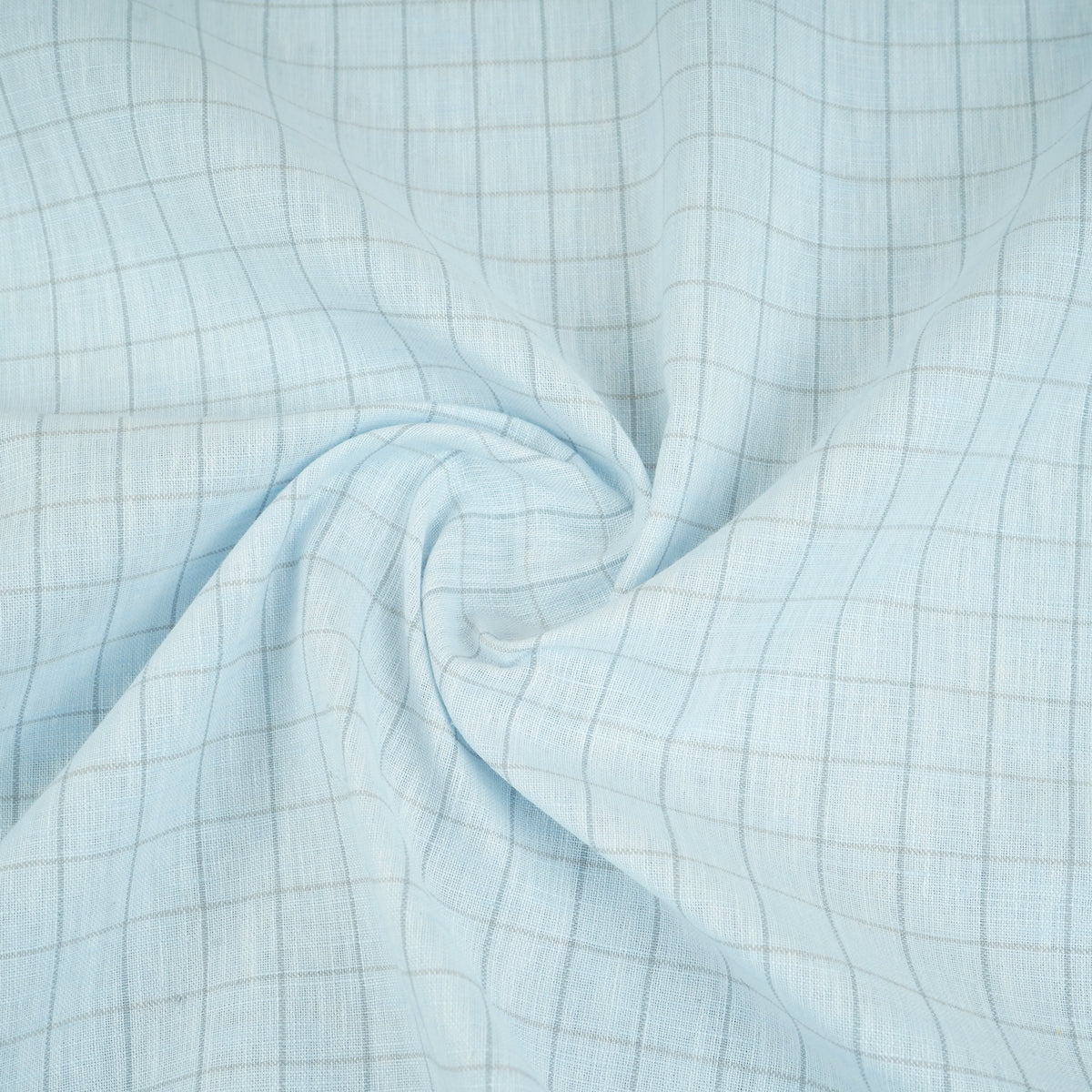 Blue Check Print Linen Fabric MFM-30129 - TradeUNO