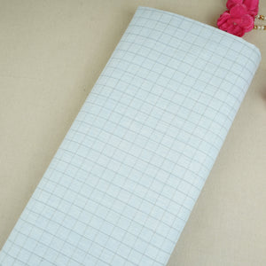 Blue Check Print Linen Fabric MFM-30129 - TradeUNO