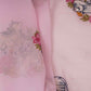Baby Pink Pichwai embroidery Organza Fabric VFS-31537