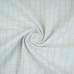 Grey Check Print Linen Fabric MFM-30127 - TradeUNO